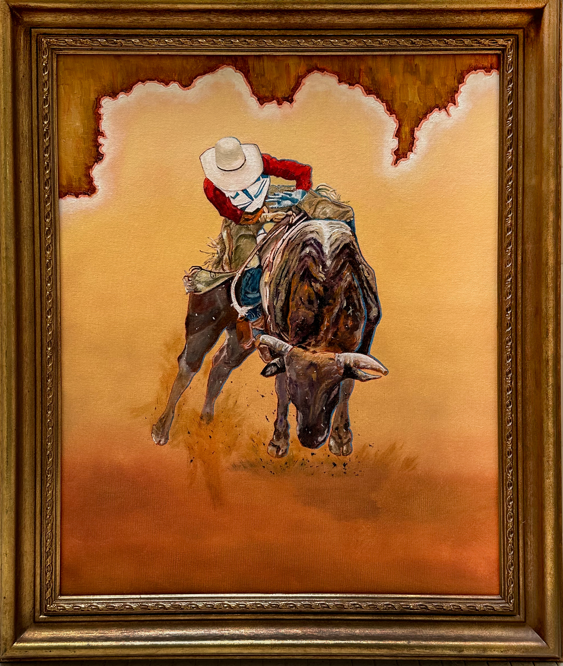 rodeo, bull, bull rider, cowboy